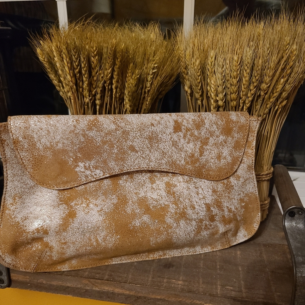 Miss Albright leather clutch